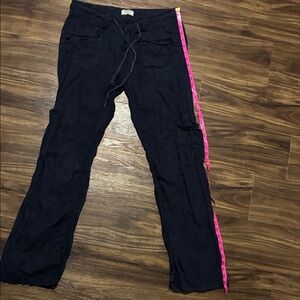 Navy Blue Drawstring Cargo Pants
